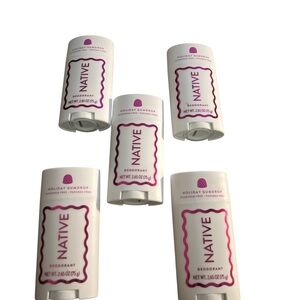 Lot Of 5 Native Holiday Gumdrop Aluminum-Free Deodorants 2.65 oz Limited Edition